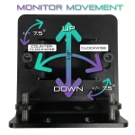 Freestanding Triple Monitor Stand (Up to 43") - Image 8