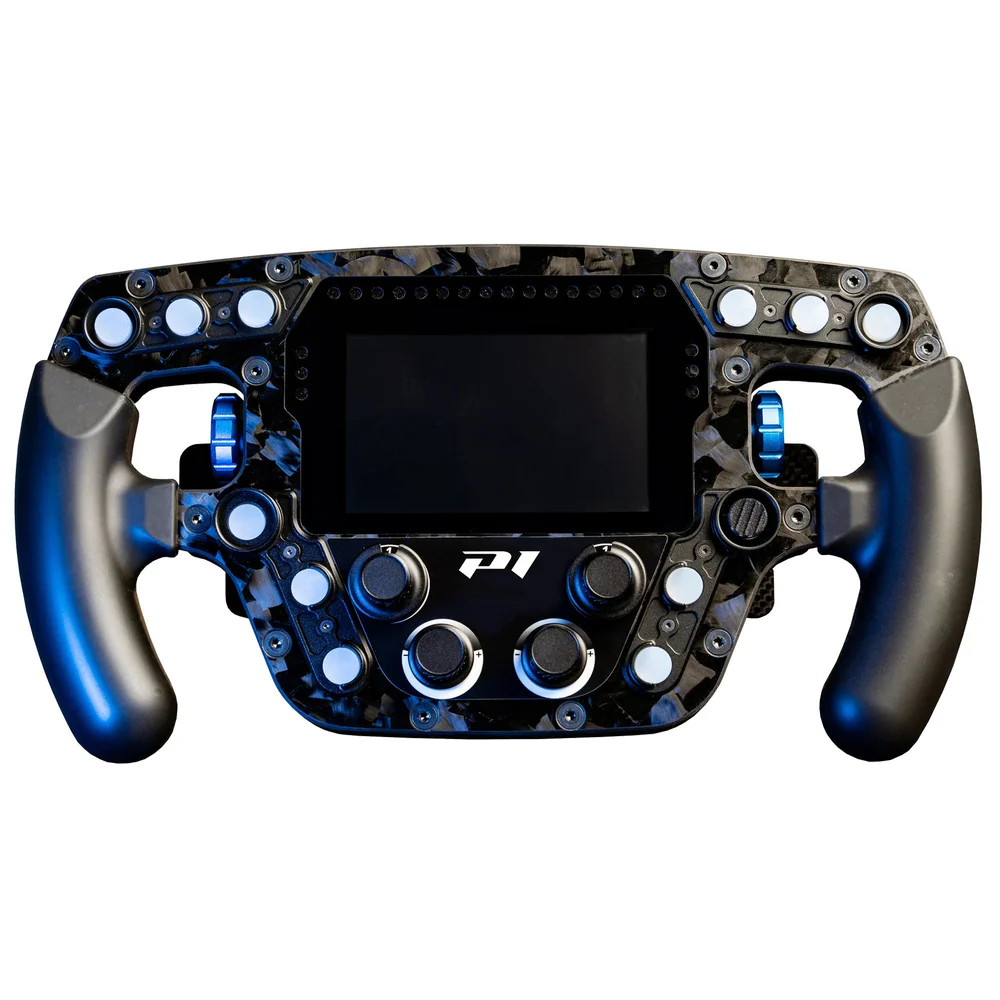 AdvancedSimRacing-P1SimEauRougePlusForgedCarbon_0b0d9ad8-9d09-4331-85fe-40b18014d06f.webp P1Sim Eau Rouge Plus Forged Carbon Formula Wheel (Wired) - Image 1